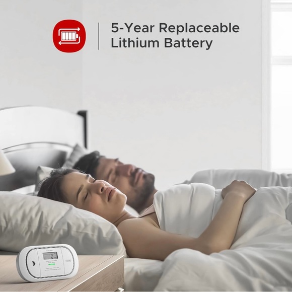 X-Sense Carbon Monoxide Detector Alarm with Digital LCD Display, Replaceable Ba - Picture 3 of 8
